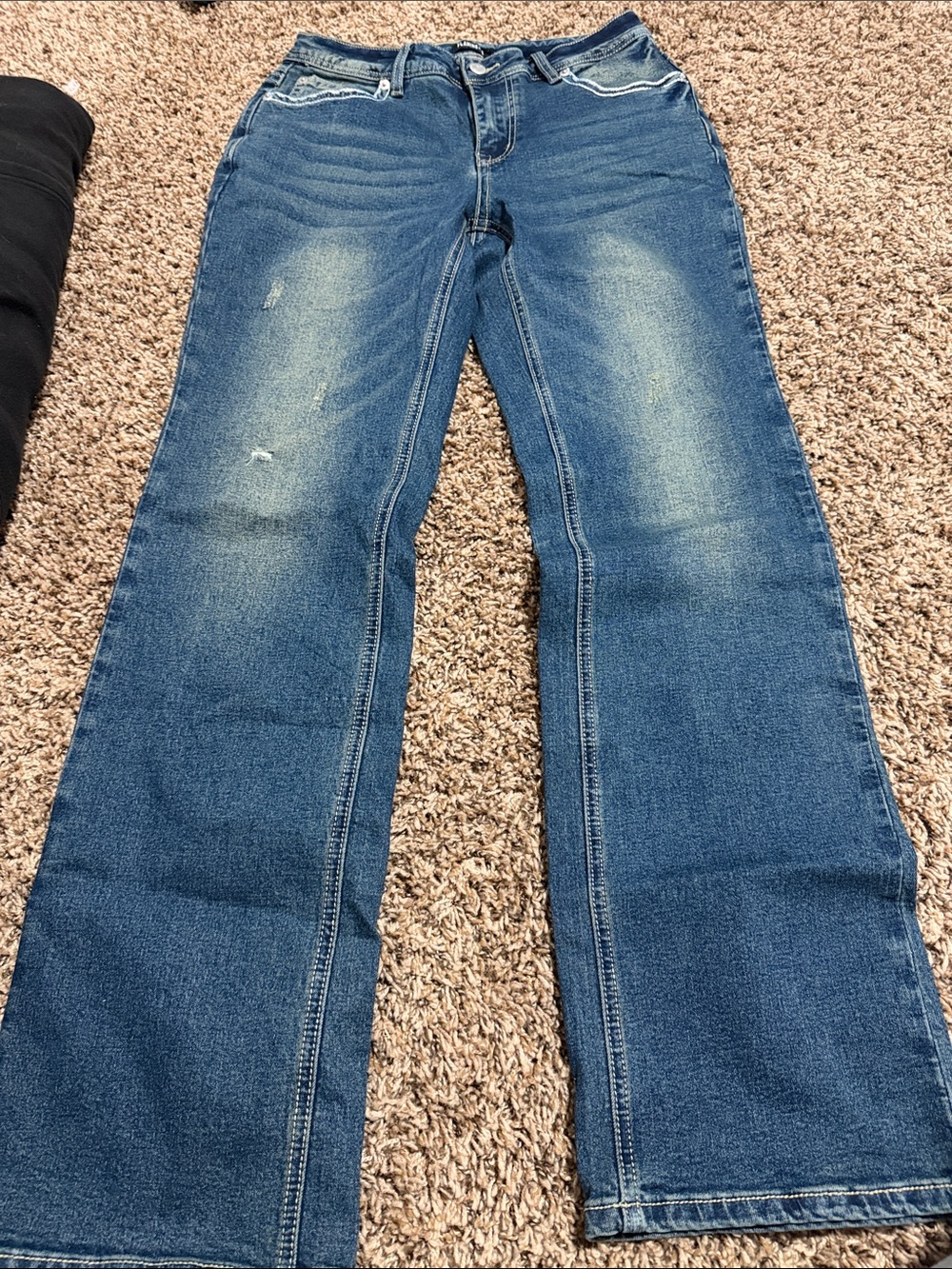 Amazon Women's Blue Flared Wide Leg Jeans